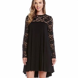 Black High Low Babydoll Women’s Lace Accent Dress - New With Tags - Size S
